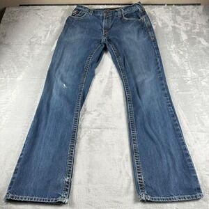 Ariat FR M5 Jeans Mens Tag 34x36 (Actual 34x35)‎ Blue Straight Leg Workwear